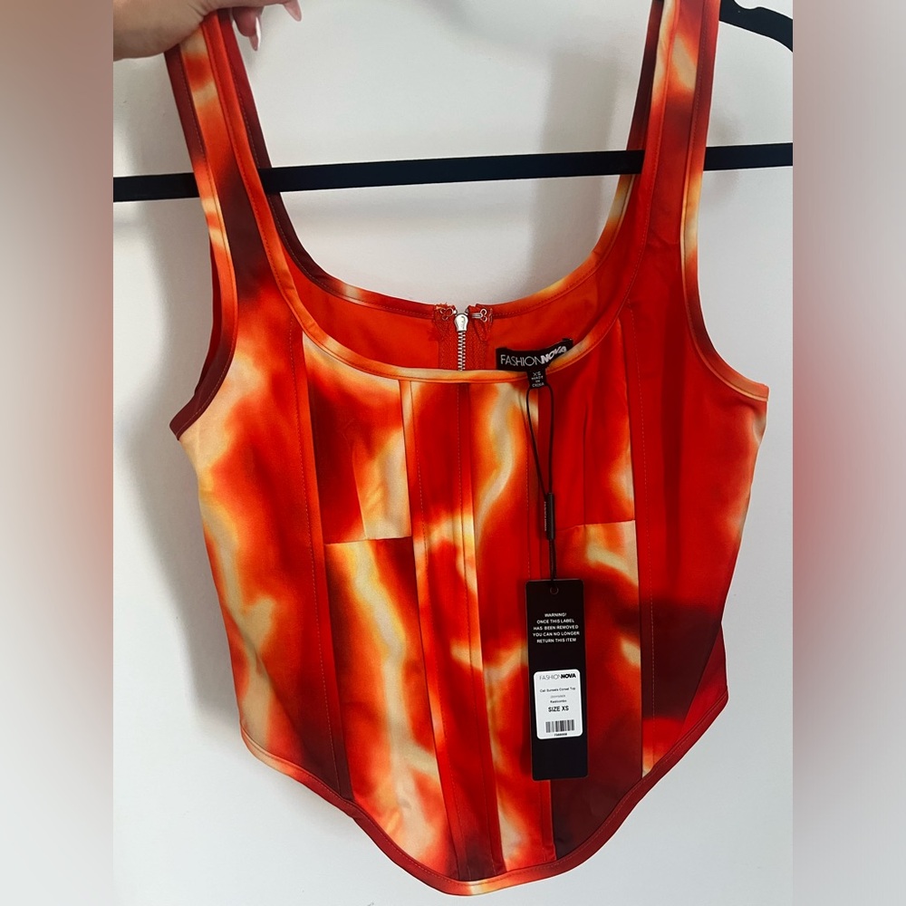 Sunset corset top